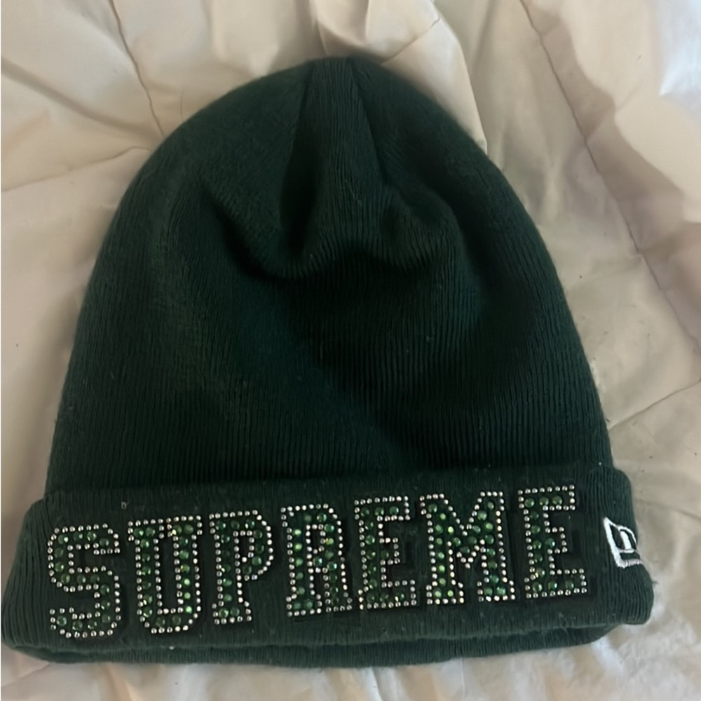 supreme rhinestone beanie